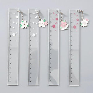 5 cm transparent plastic ruler kawaii