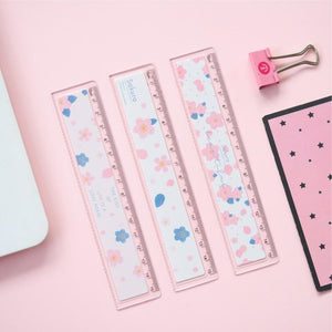 15cm card cute cherry plastic ruler