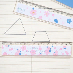 15cm card cute cherry plastic ruler