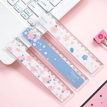 Load image into Gallery viewer, 15cm card cute cherry plastic ruler