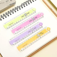 Load image into Gallery viewer, 30CM cute color folding multi-function ruler